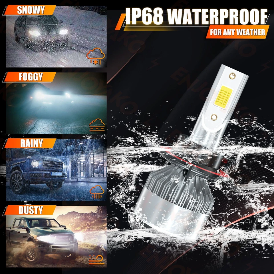 Combo faros LED haz alto bajo 6000K 2x para Ford F-650 F-750 2017-2022 Foto 4 de 4