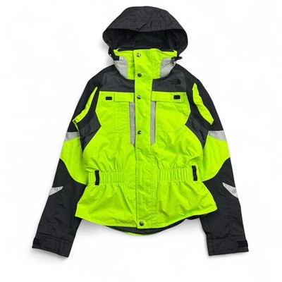 The North Face Steep Tech Jacket Women s Small Neon Green Black Hooded Ski 