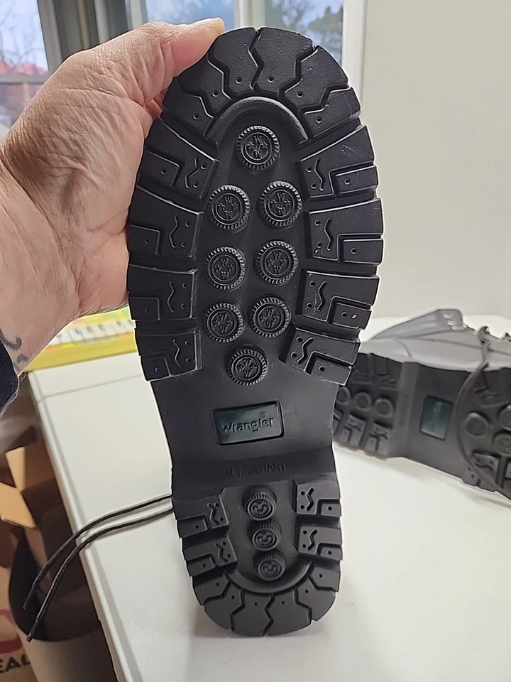 Work Wear By Wrangler Size 13 Steel Toe Boots Black Men’s - Image 4 of 4