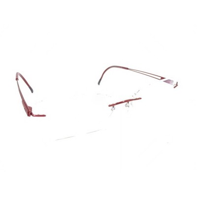 Silhouette 6766 40 6055 Titanium Red Rimless Eyeglasses Frames 54-17 135 Austria