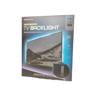 Merkury Sound Reactive TV Backlight Multicolor RGB Lighting Upto 55'' TV Screen