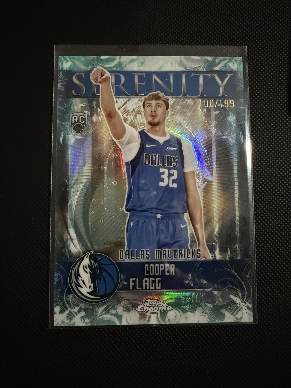 2025-26 Topps Chrome Cooper Flagg Serenity Rookie RC Aqua Refractor /199 #SY-11