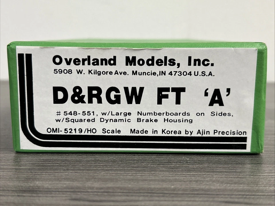 Overland Models HO Brass OMI-5219 FT ‘A’ Locomotive D&RGW *Unpainted/NOS! - Image 2 of 4