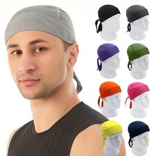 Outdoor Cycling Pirate Beanie Hat Dome Skull Cap Sweat Wicking Bandana Head Wrap