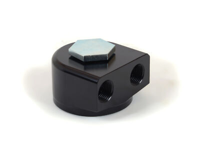 Canton 22-593 Billet Aluminum Remote Oil Filter Adapter LS1 90 Degree Rotating