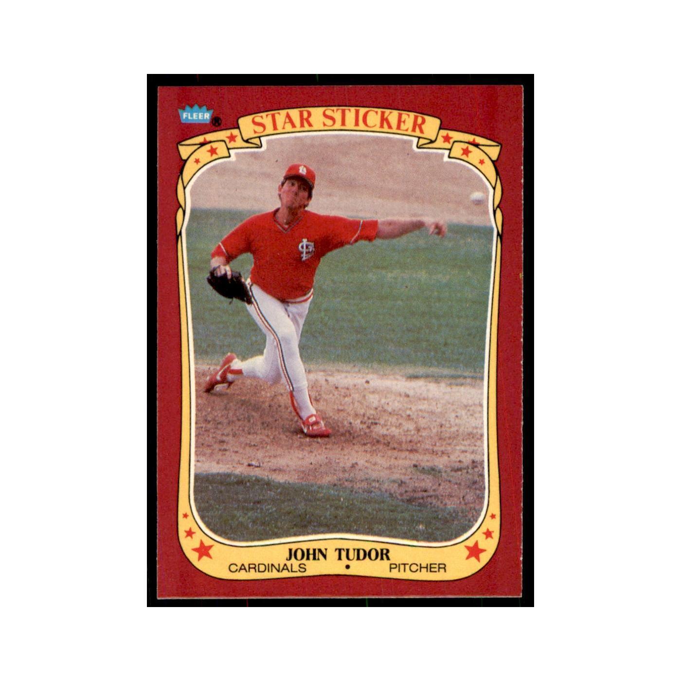 1986 Fleer Star Stickers John Tudor Baseball Cards #122