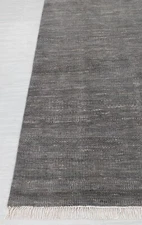 10x14 Grey Indo Savannah Grass Look Wool & Silk Hand Knotted Soft Quality Rug