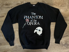 Vintage 1989 The Phantom of The Opera Sweatshirt Black Size XL