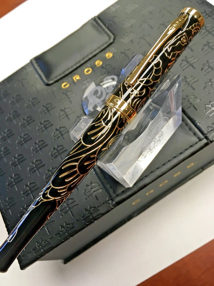Cross Sauvage 2015 年山羊月光黑色漆面滚珠笔 — 第 2/4 张图片