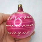 Antique Vintage Russian USSR Glass Christmas Ornament Xmas Tree Decoration Ball
