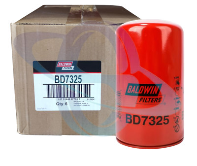 BD7325 Oil Filter Fits Hino, Nissan UD Trucks Replaces 15607-2190  (Pack of 6)