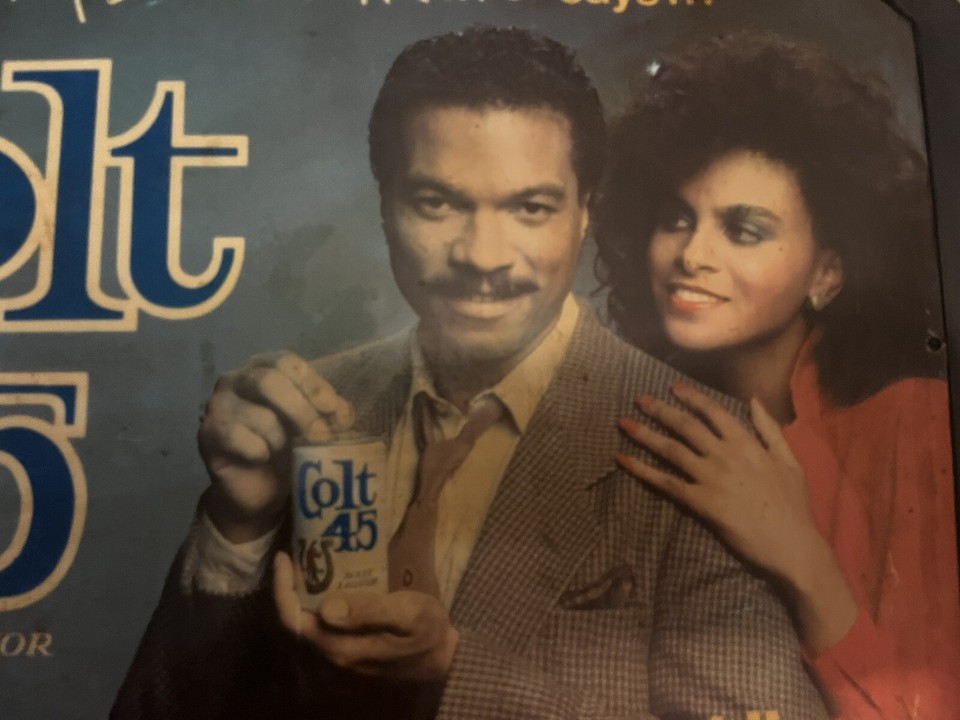 Vintage Colt 45 Beer Malt Liquor Billy Dee Williams & Pretty Girl