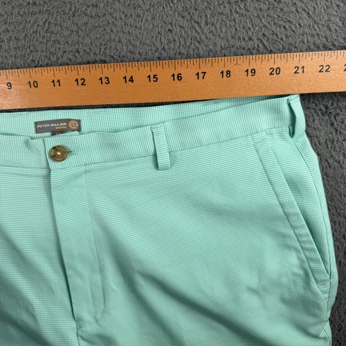 Pantalones Cortos de Golf Peter Millar Hombres 42 Wicking E4 Pata de Gallo Verde Resort Crown *Leer - Imagen 4 de 13