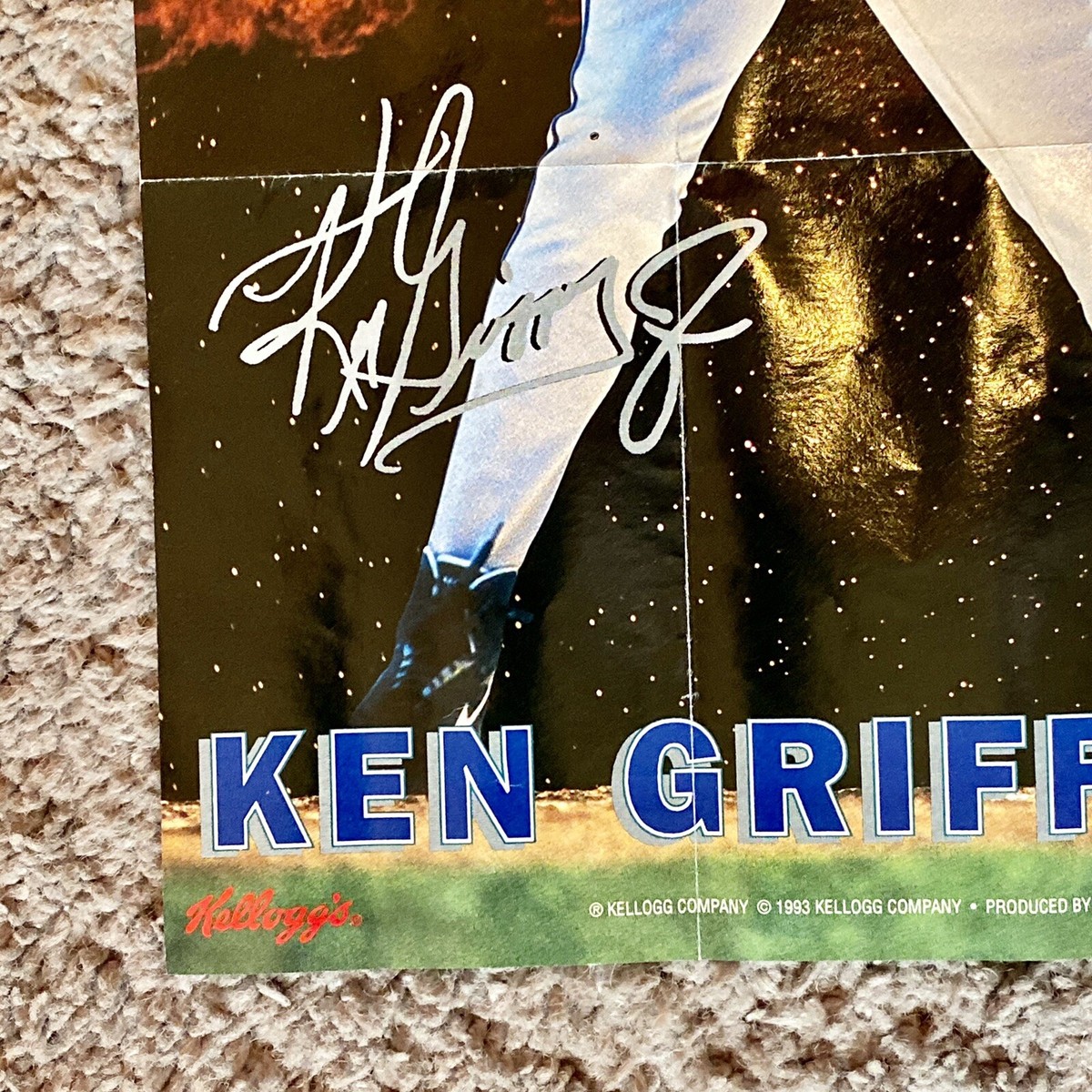 Ken Griffey Jr. Kid Dynamite Kellogg's Poster - 1993 Vintage - HOF