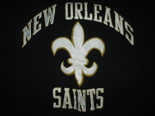 NEW ORLEAN SAINTS Vtg 90s 80s Russell Athletic Sweater Sweat shirt jersey t USA - Picture 4 of 5