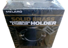 Bathroom Toothbrush  Tumbler Cup Holder Solid Brass Chrome Finish By MELARD