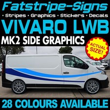 to fit VAUXHALL VIVARO MK2 LWB GRAPHICS STICKERS STRIPES CAMPER VAN MOTORHOME