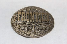 Vintage Frontier Hotel Old Las Vegas Belt Buckle Casino Nevada Western Longhorn