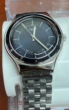 Swatch YGS469G Dark Blue Dial Stainless Steel Men's Watch