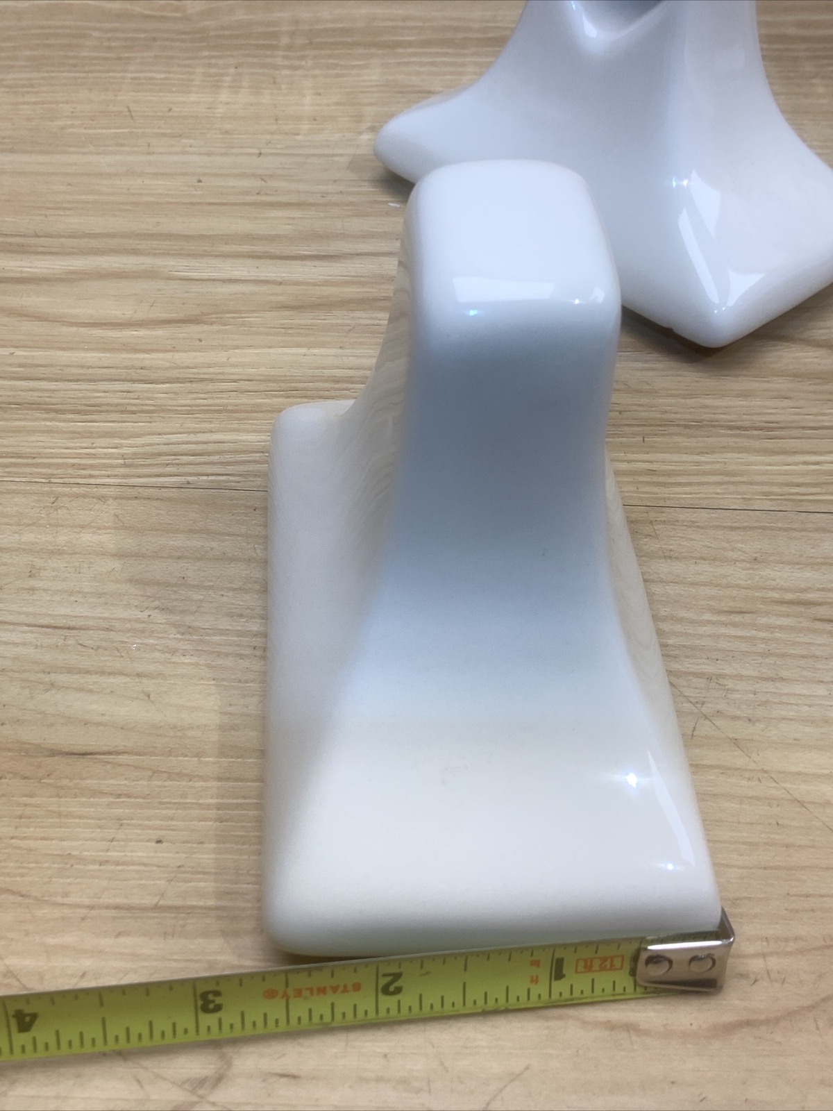 VINTAGE CERAMIC TOWEL BAR HOLDERS, Glossy Biscuit Off White eBay