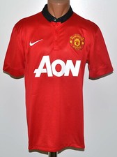 MANCHESTER UNITED 2013/2014 HOME FOOTBALL SHIRT JERSEY MAGLIA NIKE SIZE M ADULT