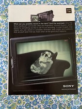 Vintage 1998 Sony Handycam Print Ad Night Shot 0 Lux