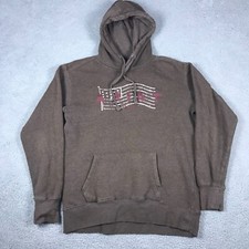 Ariat Real Hoodie Womens Medium Brown Brazil Nut Heather Logo Fleece Western
