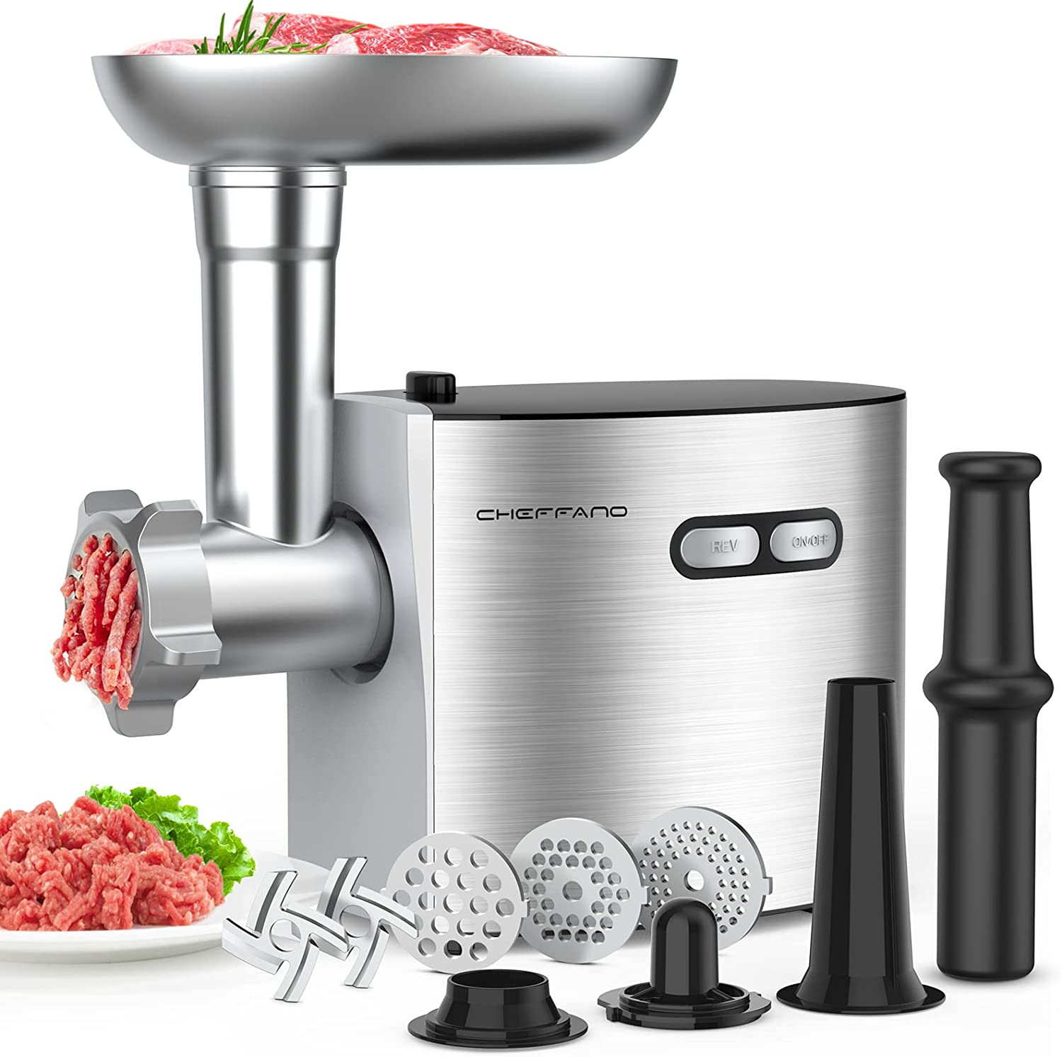 Meat Grinder, 2600W Max Stainless Steel Meat Grinder Electric, ETL Approved Heav