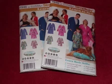 🌹SIMPLICITY #1946 - LEARN TO SEW ADULT & CHILD BATHROBE & DOG BED PATTERN  FF