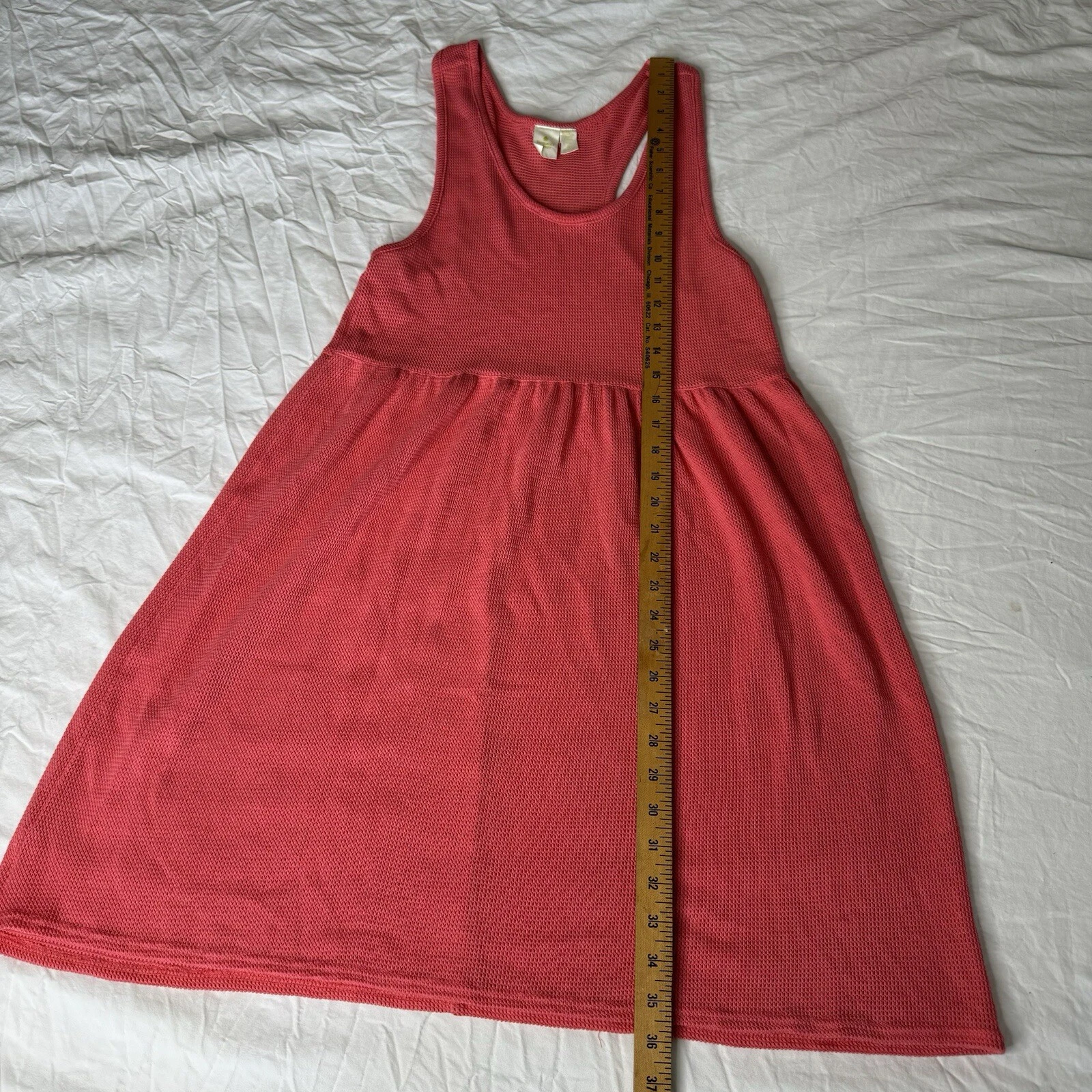 UNDERCOVER Abito copricostume da bagno Victorias Secret etichetta oro rosa corallo rete racerback taglia M
