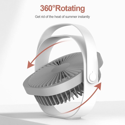 QHC Rechargeable personal fans,Desk Box Table Fan Battery powered Operated - Picture 2 of 6