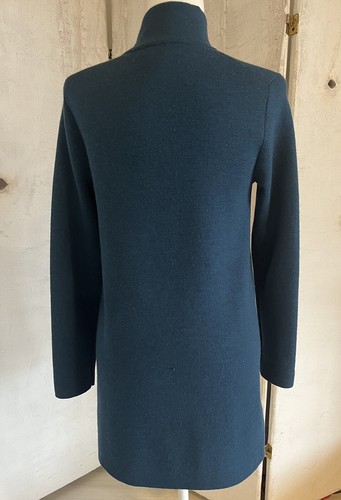Eileen Fisher Pullover Mantel XS 100 % Marinowolle, türkisblau, gebraucht, in einwandfreiem Zustand passt S/M - Bild 4 von 8