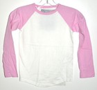 Raglan Baseball Tee Cotton White & Pink Girl's Size Small NWOT | eBay