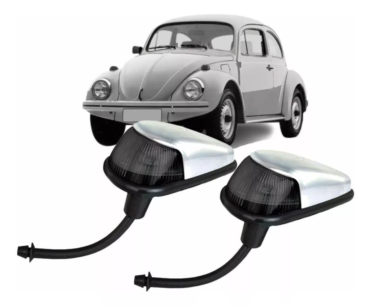OUTLET Front Turn Signal Assembly Set Pair Smoked Dark VW Beetle