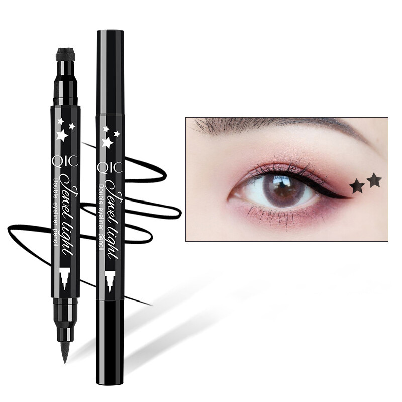DoubleHead Liquid Eyeliner Stamp Eye Liner Pen Moon Star Heart