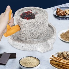 Manual Stone Mill/ Grinder Natural Granite Grinder Millstone Tool Kitchen Mill
