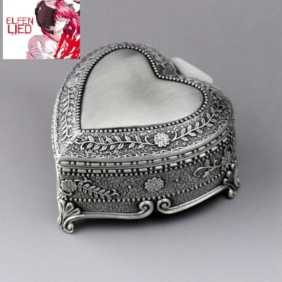  TIN ALLOY HEART SHAPE  MUSIC BOX   ELFEN LIED - LILIUM  SOUNDTRACK    