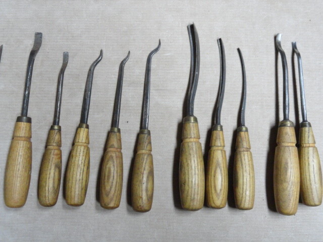 Carving Chisel Set Mostly Addis w/ Cleff Taylor Buck Vintage 60 pc w/ Cases 