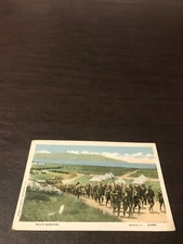 MILITARY - UNPOSTED POSTCARD - ROUTE MARCHING