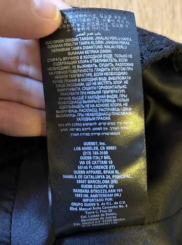 Vestido Marciano Negro Dos Piezas Encaje Talla S Inferior; L Superior, Verdaderamente Precioso Nuevo con Etiquetas - Imagen 8 de 22