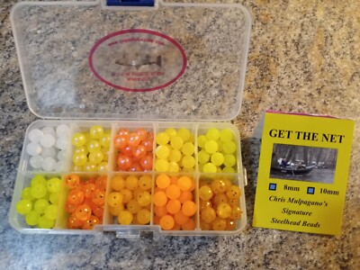 Chris Mulpagano's Signature Trout Steelhead Beads 10mm Ten Color Bead Box 