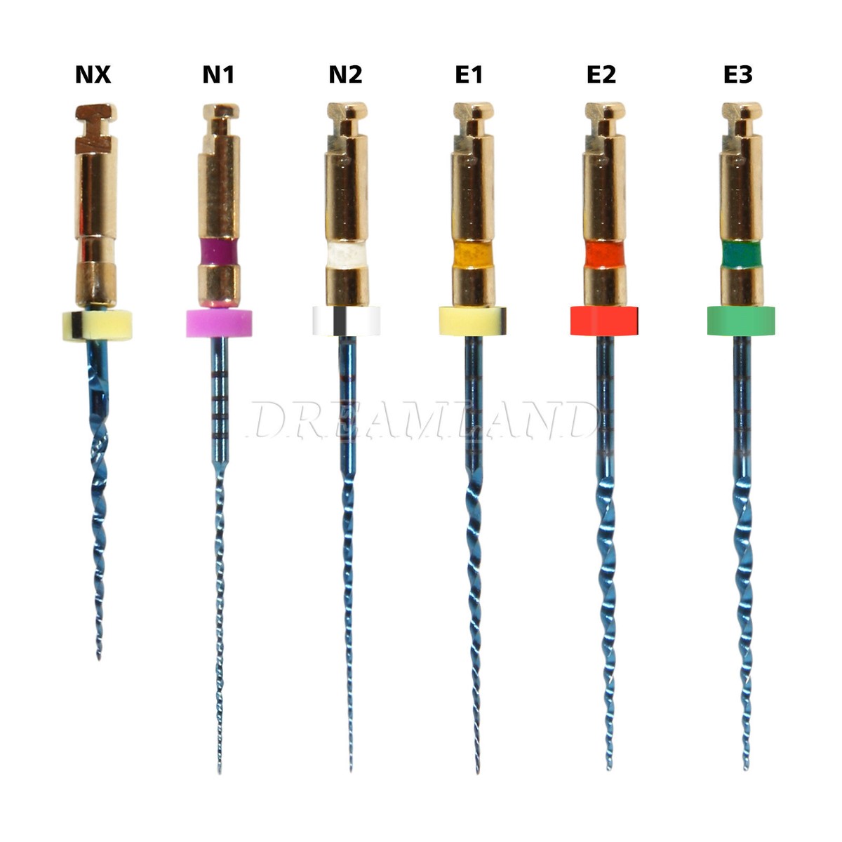 6pc Dental Rotary Super NiTi Engine Endodontic U-Files 25mm Root