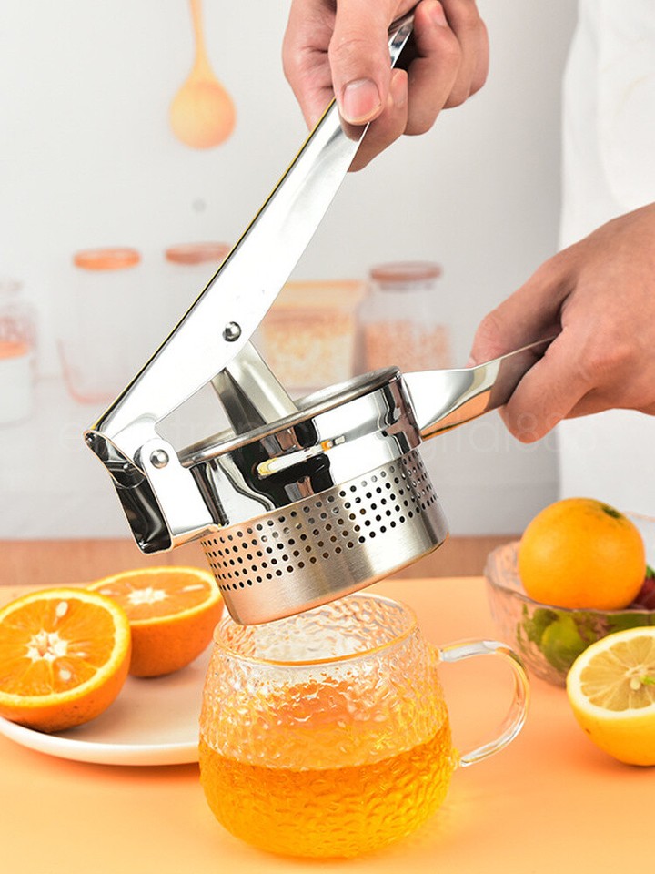 Stainless Steel Potato Ricer & No Lumps Potato Masher Masher Large