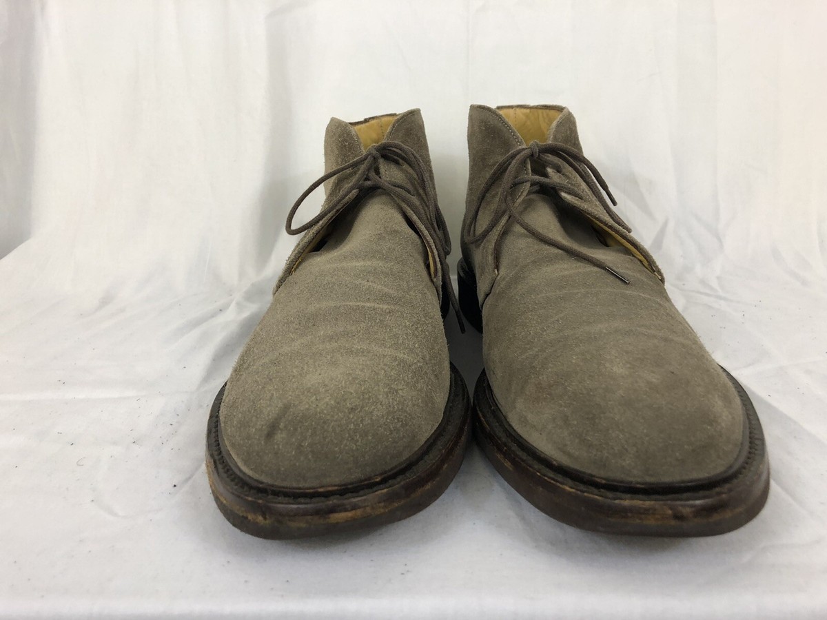 $465 EUC ANTONIO MAURIZI 46 MEN US 12 GRAY SUEDE LACE UP  display picture 1