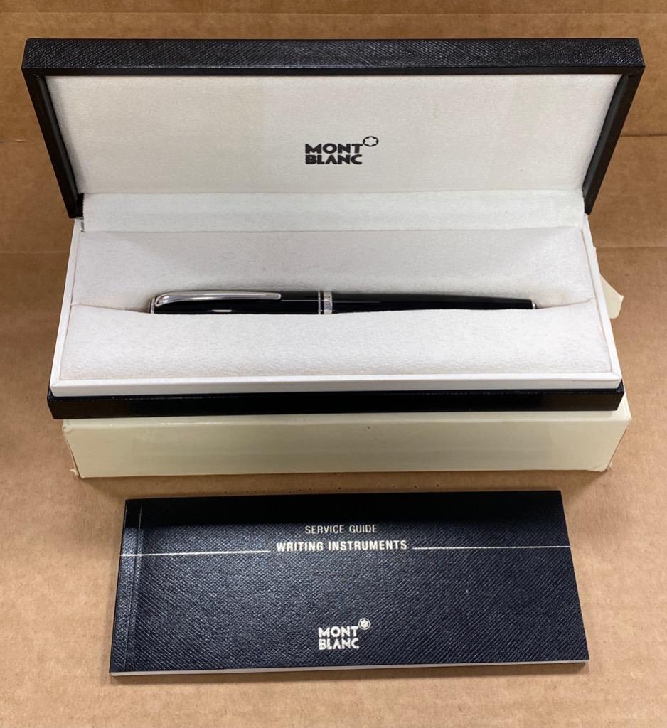 MONTBLANC GENERATION ROLLER BALL PLATINUM 7386 BLACK INK PEN-USED