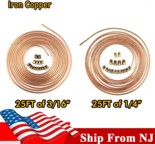 2 Pcs 25ft 316 Od 14 Od Coil Rolls Copper Nickel Brake Line Tubing Kit 2 Pcs 25ft 316 Od 14 Od Coil Rolls Copper Nickel Brake Line Tubing Kit