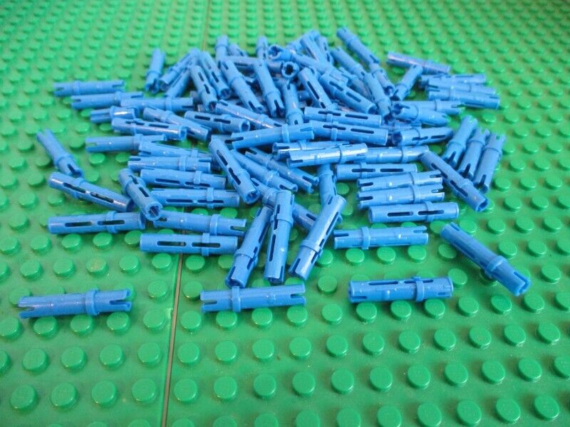 LEGO BLUE 90 PIECES AXLE PIN 2L WITH FRICTION RIDGE 6558 TECHNIC MINDSTORMS