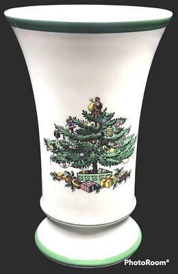 Classic Spode CHRISTMAS TREE Spill Vase 6'' England Estate Find Lovely Shape