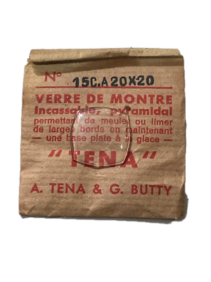Verre De Montre Plexi TENA - Format Carré Arrondi 23 X 23 Mm - Pour Réparation De Montre Vintage