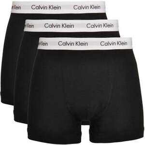 New in Box (3) Three Pack Men's Calvin Klein Cotton Boxer Brief Black Trunks - Click1Get2 Black Friday